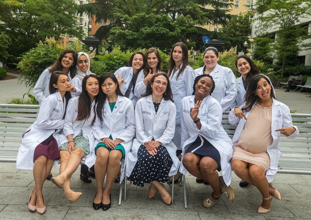 GWU Female surgery residents making funny faces