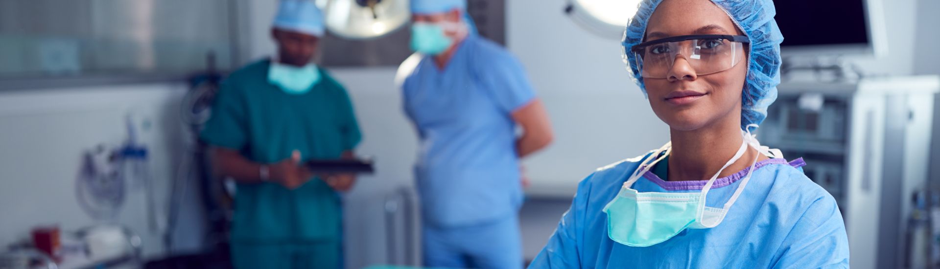 female surgeon standing in operating room